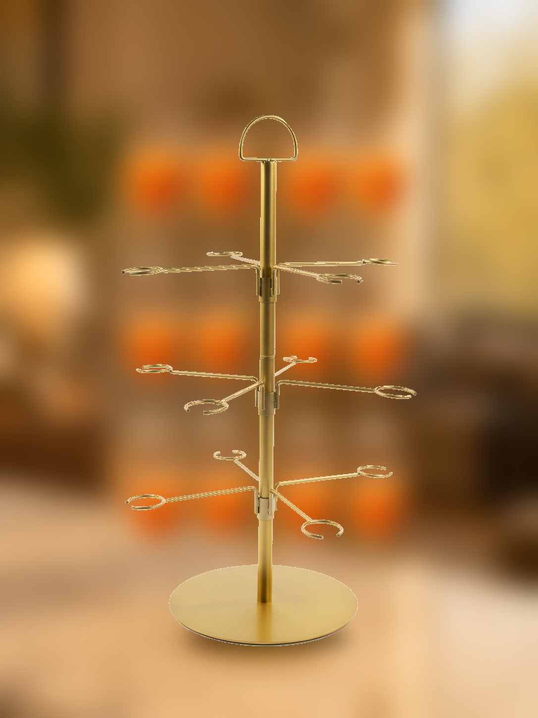 Cocktailboom goud in een warm interieur